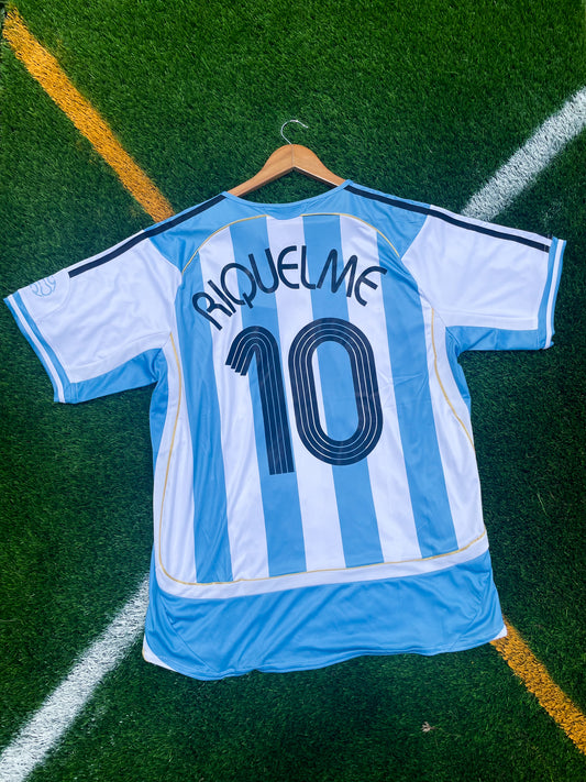 Argentina 2006 Home Riquelme #10 Jersey – Vintage World Cup Edition by adidas - Five Of Cups Official