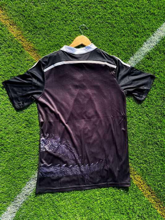 Real Madrid 2014–15 Third Jersey – Vintage Black Dragon Shirt - Five Of Cups Official