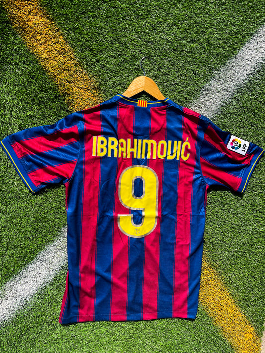Barcelona 2009-2010 Home Jersey – Iconic Ibrahimovic #9 Classic Blaugrana Vintage Nike Football Shirt - Five Of Cups Official