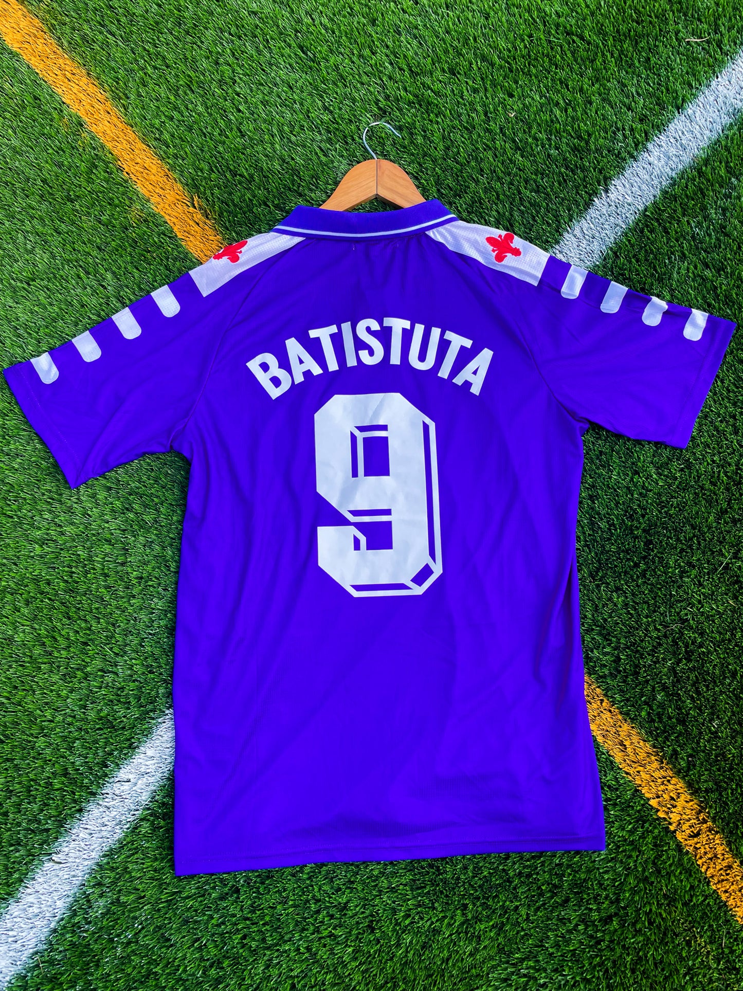 Back of jersey showing Batistuta name and number 9 print
