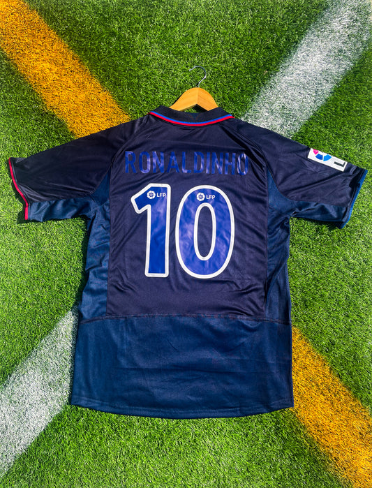 FC Barcelona 2003-2004 Third Jersey – Ronaldinho #10 Unique Retro Vintage Football Shirt - Five Of Cups Official