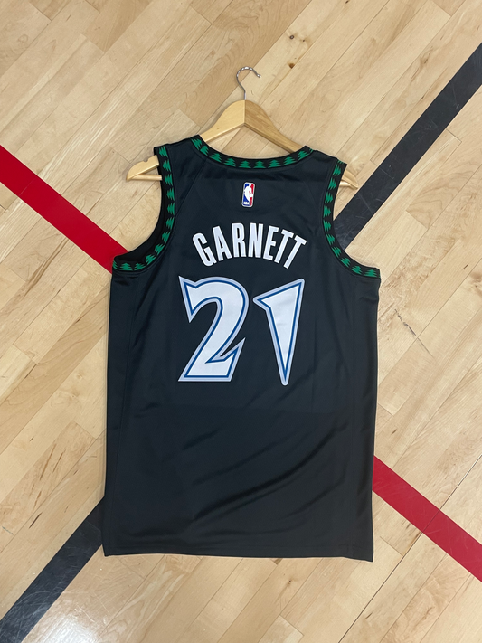 Minnesota Timberwolves 1997–1998 Kevin Garnett #21 Vintage NBA Jersey – Black Hardwood Classic - Five Of Cups Official