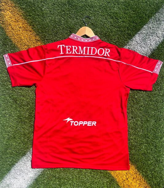 Independiente 1999/2000 Home Termidor Jersey β Classic Red Retro Soccer Kit - Five Of Cups Official