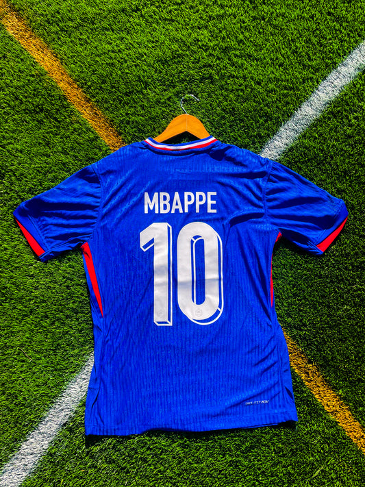 France 2024 Home Mbappé #10 Euros Soccer Jersey – Classic Blue Nike Football Kit with French National Crest - Five Of Cups Official