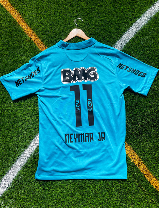 Santos 2011/2012 Away Neymar Jr #11 Vintage Libertadores Winners Soccer Jersey – Classic Blue Retro Kit - Five Of Cups Official