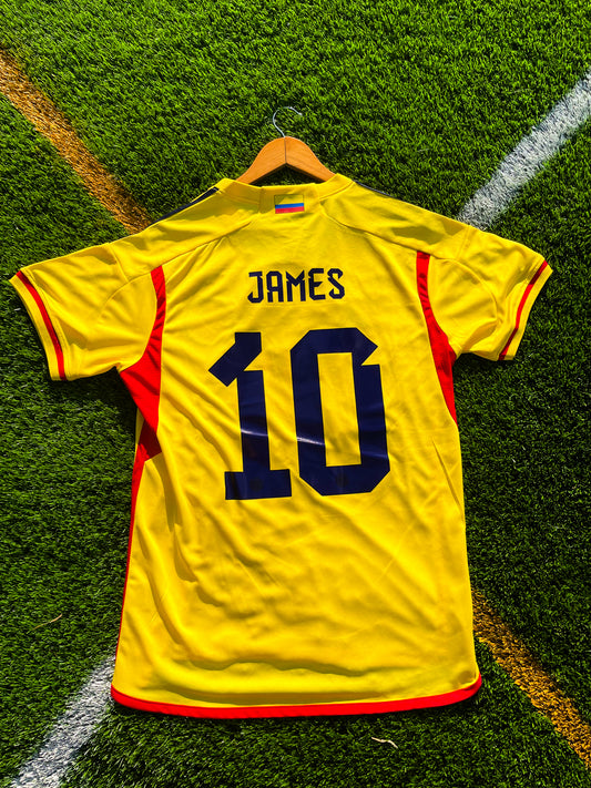 Colombia 2022 Home James Rodriguez #10 Jersey – Official Adidas Soccer Kit in Classic Yellow - Five Of Cups Official