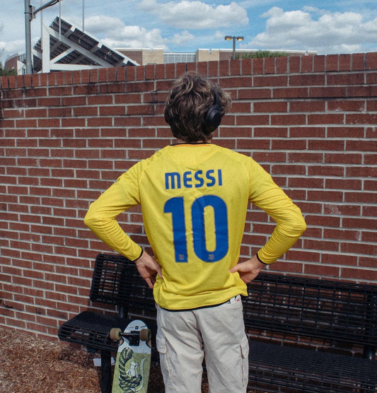 FC Barcelona 2008–09 Away Jersey – Bright Yellow – Treble Season Tribute