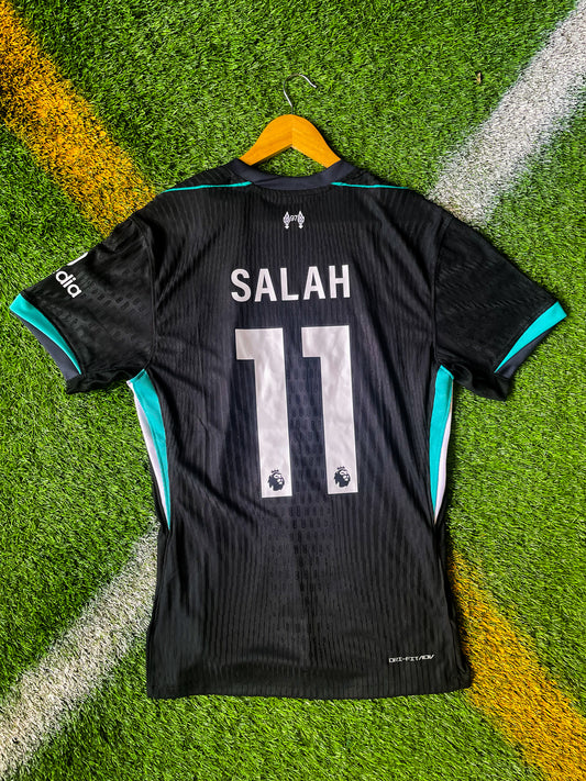 Liverpool 2024–2025 Away Jersey Salah #11 – Black Premier League Champions Nike Football Shirt - Five Of Cups Official