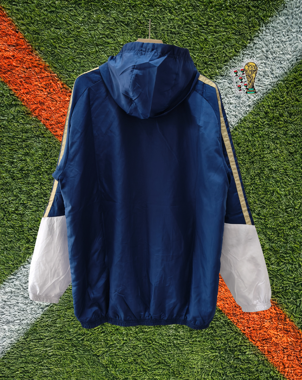 Italy 2010s Windbreaker – Azzurri Navy Hooded Edition