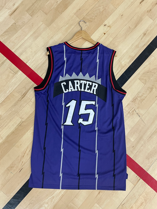 Toronto Raptors 1998–1999 Vince Carter #15 Vintage NBA Jersey – Purple Dinosaur Era Statement - Five Of Cups Official