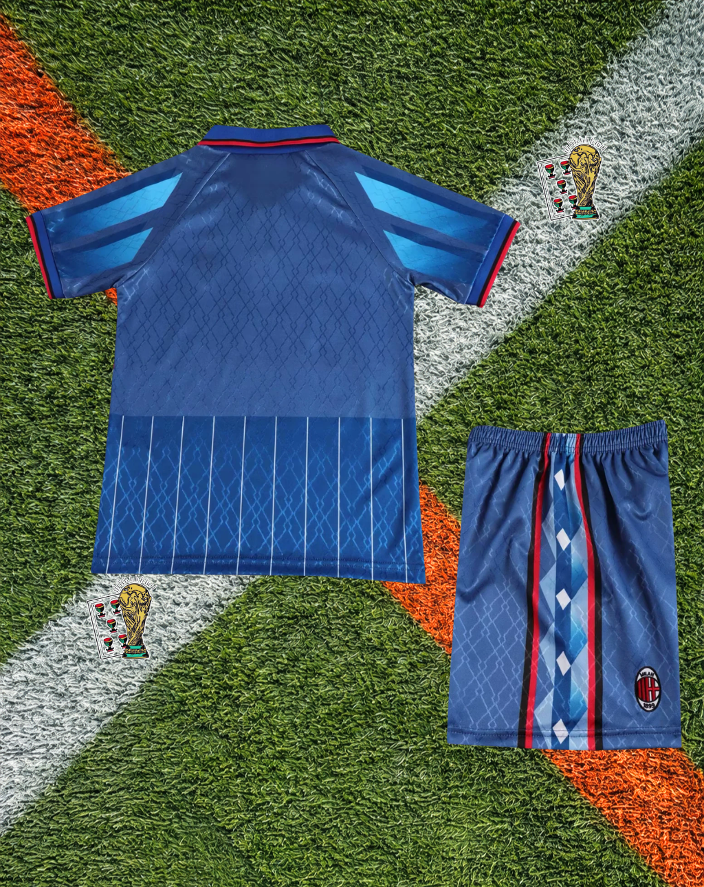 AC Milan 1995-96 Third Jersey – Opel Diamond Pinstripe Youth Edition