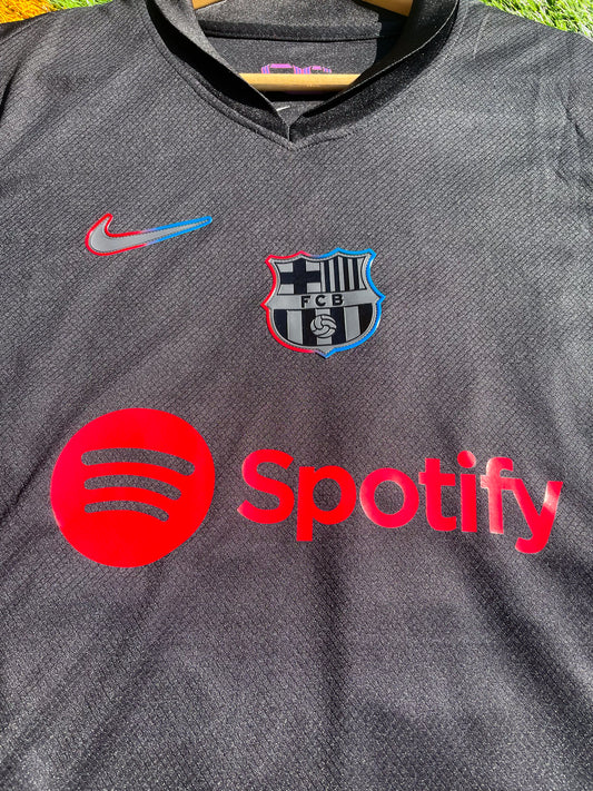 Barcelona 2024-2025 Away Jersey Lamine Yamal #19 Black Vintage-Inspired Football Shirt - Five Of Cups Official