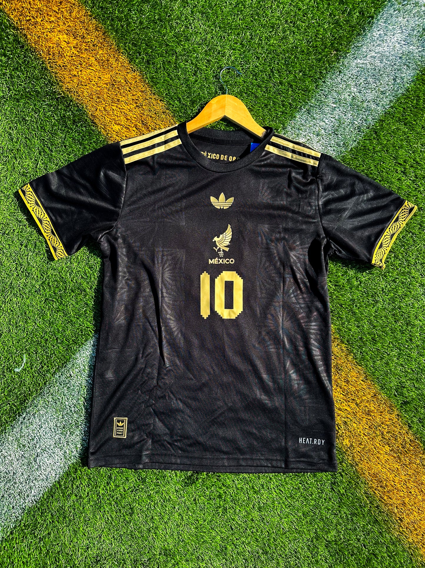 Front view of Mexico 2025 black Copa Oro special edition jersey