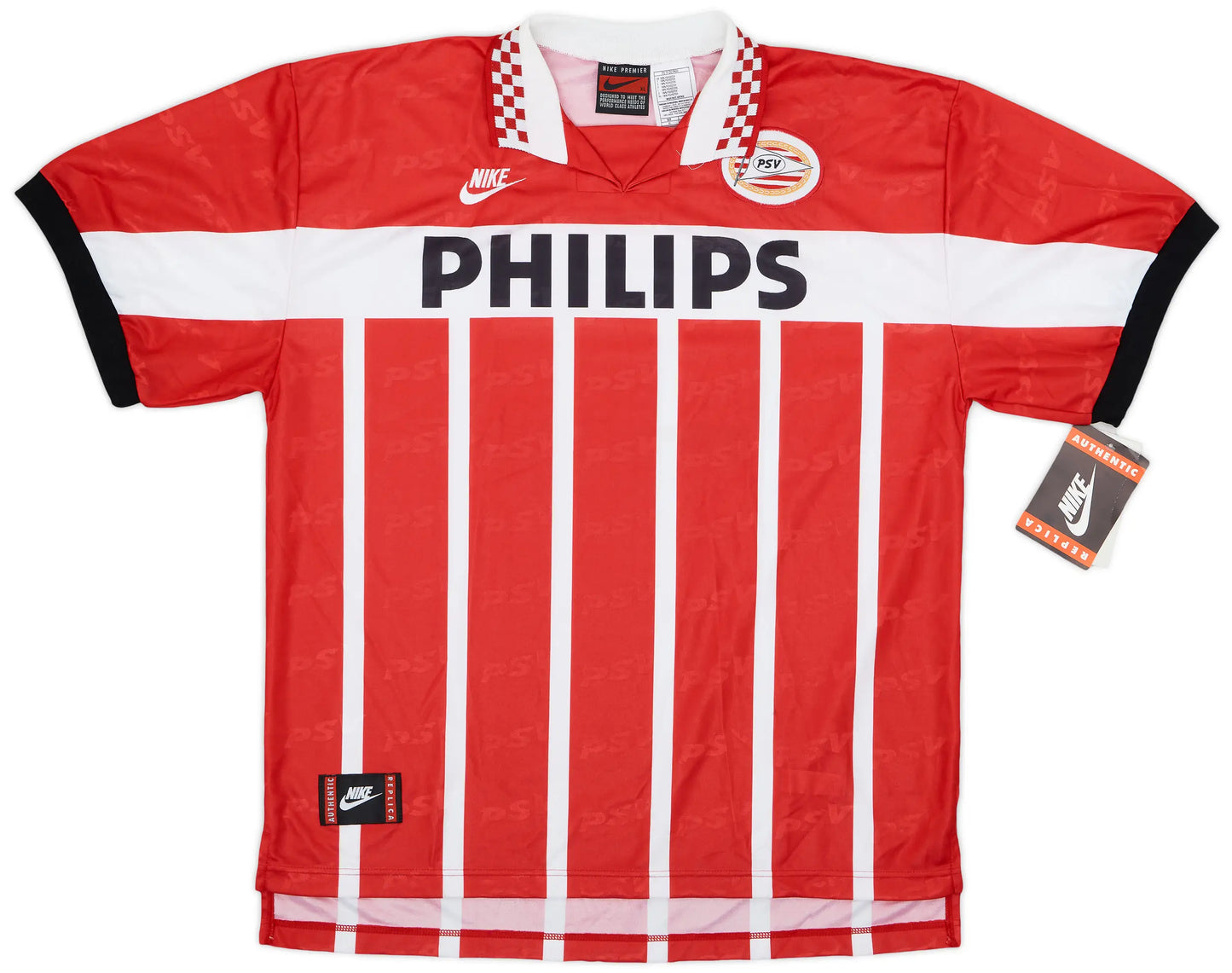 PSV 1996–1997 Home Jersey – Ronaldo #9 – Classic Red & White Stripes – Dutch Wonderboy Era