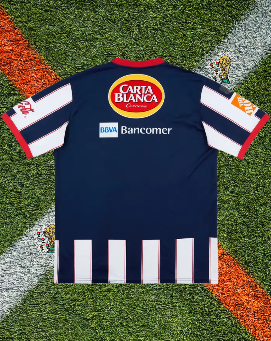 CF Monterrey Away Jersey – Block Stripe Red Trim Edition
