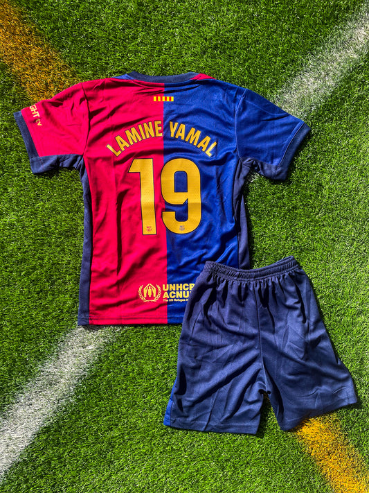 FC Barcelona 2024-2025 Home Kids Jersey – Lamine Yamal #19 Modern Blaugrana Football Shirt - Five Of Cups Official