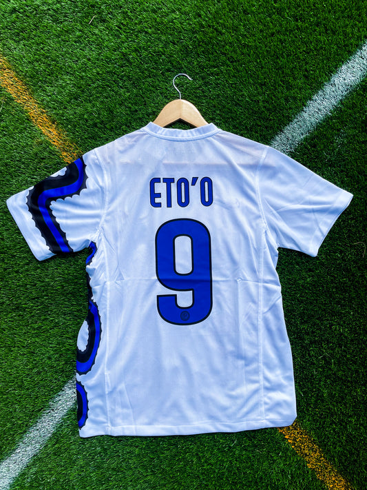 Inter Milan 2010-11 Away Eto'o #9 Unique Vintage Dragon Soccer Jersey – Rare Nerazzurri Design - Five Of Cups Official