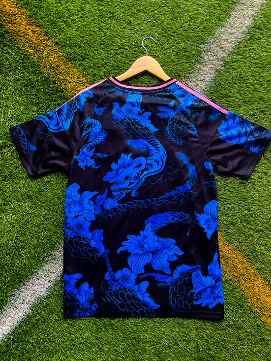 Japan 2024 Special Edition Blue Dragon Jersey – Mythical Kit with Bold Graphic and JFA Crest - Five Of Cups Official