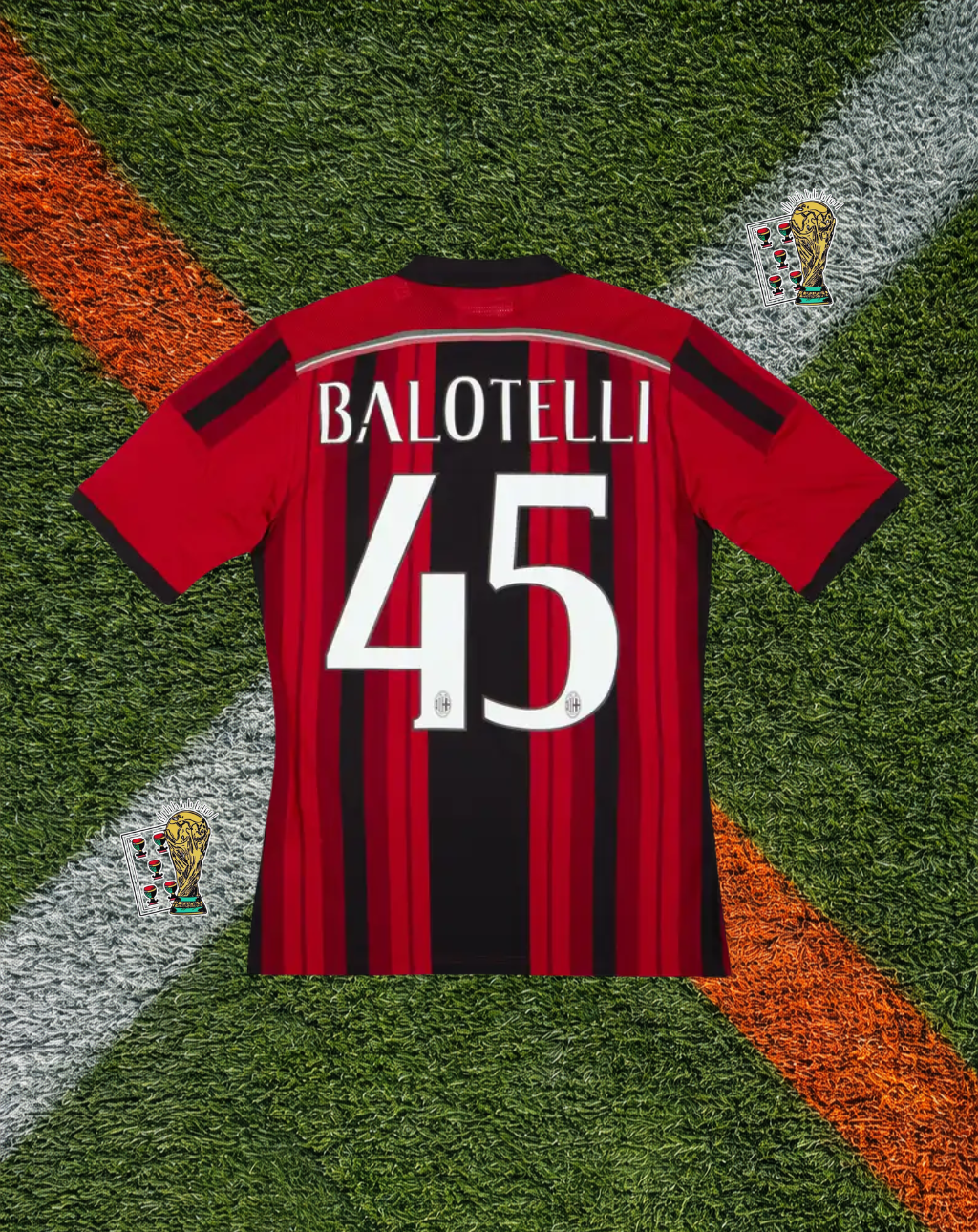 AC Milan 2014–15 Home – Balotelli #45 -Iconic Rossoneri Revival Shirt