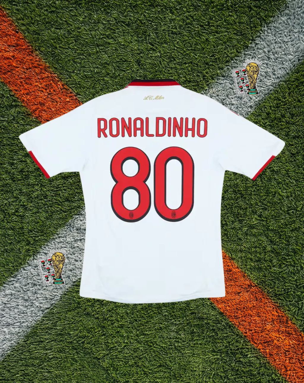AC Milan 2009–10 Away – Ronaldinho #80 - Iconic White Strip