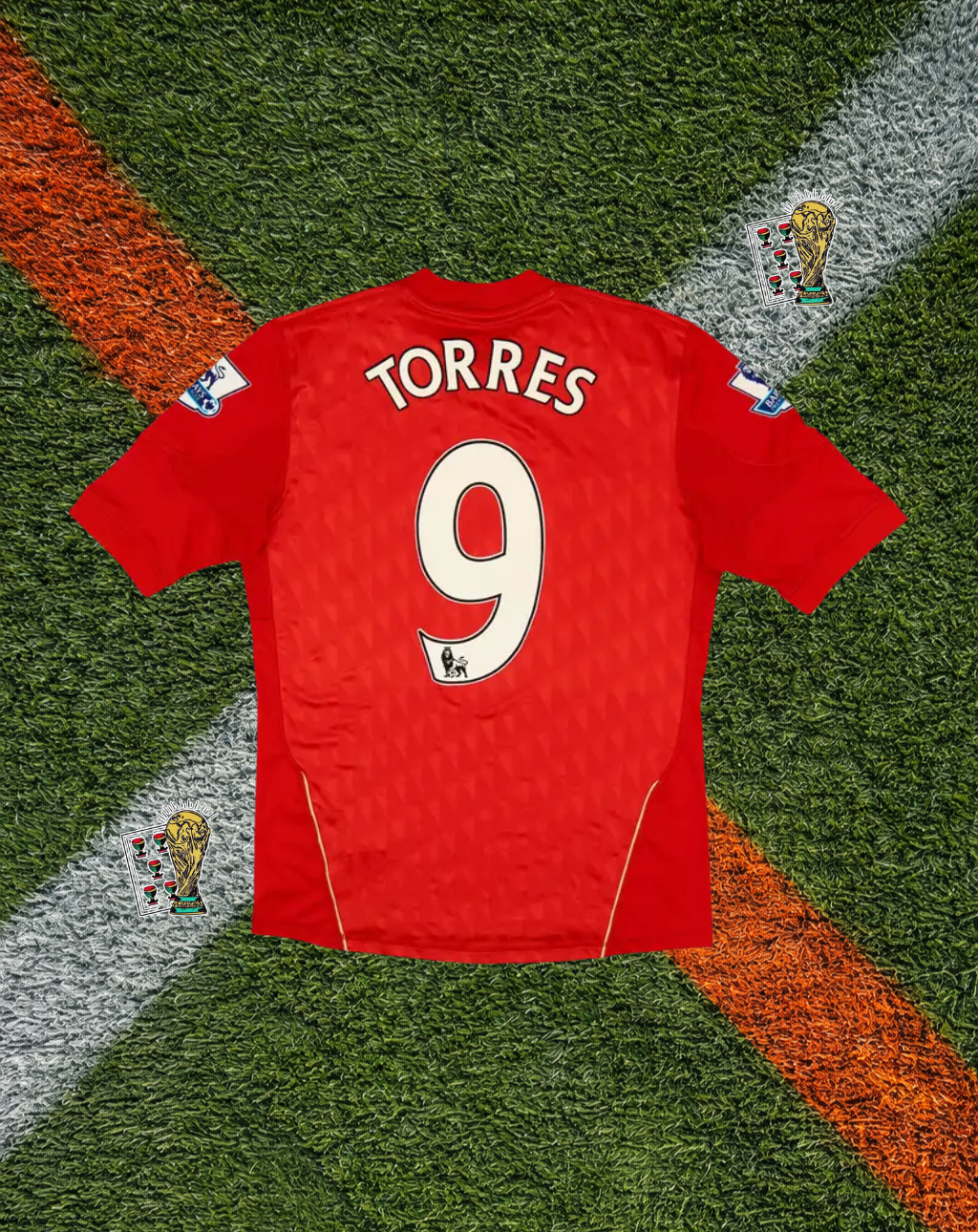 Liverpool FC 2010–12 Home Torres #9 – Adidas Red Retro Football Shirt Standard Chartered Vintage