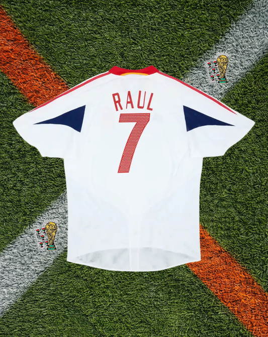Spain 2004–2006 Away Jersey – RAUL #7 – White EURO Era Classic