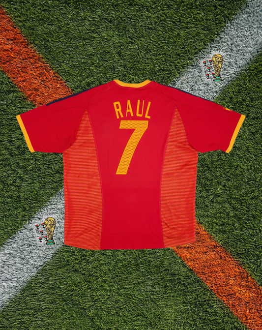 Spain 2002 World Cup Home Jersey – RAÚL #7 – Korea/Japan Edition