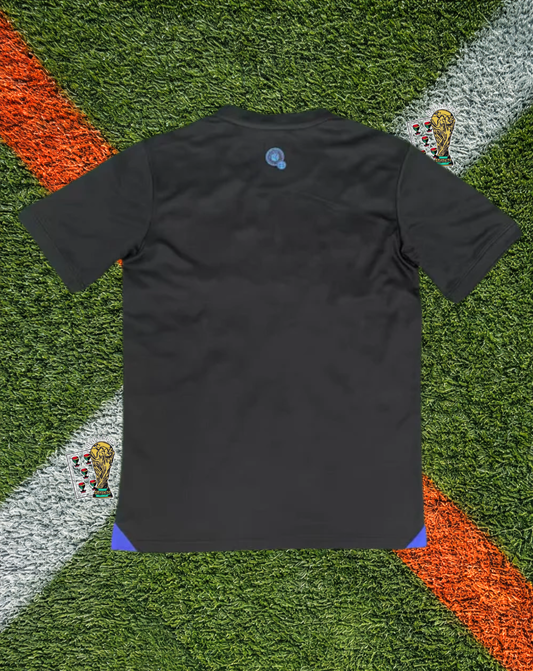 El Salvador 2025/2026 Third Jersey - Stealth Black Metallic Gold Trim Crew-Neck