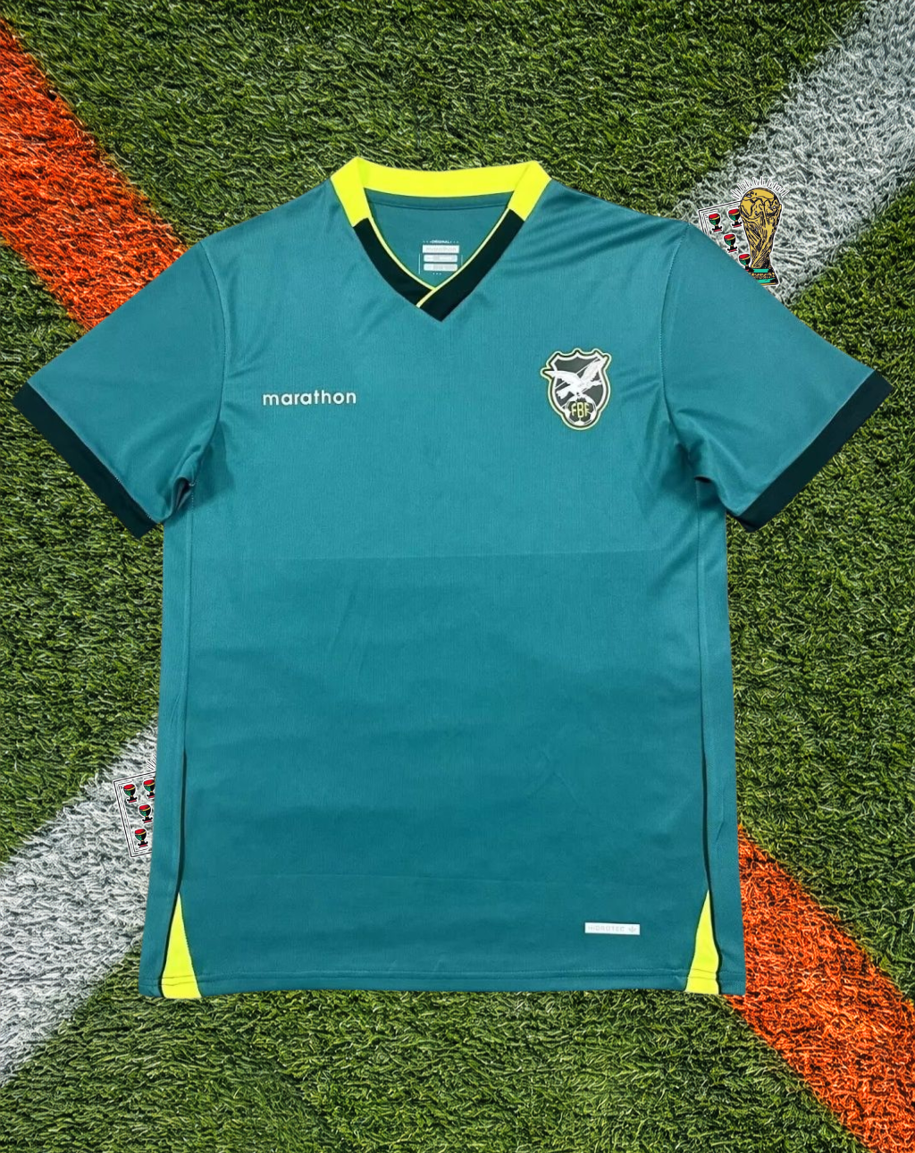 Bolivia National Team - 2026 - Home - Marathon Classic Green Texturized Knit Tricolor Flag Trim