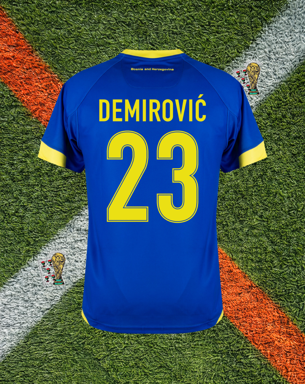Bosnia and Herzegovina 2023/2024 - Home - #23 - Sublimated Dragon Scale Motif Yellow Accent Trim