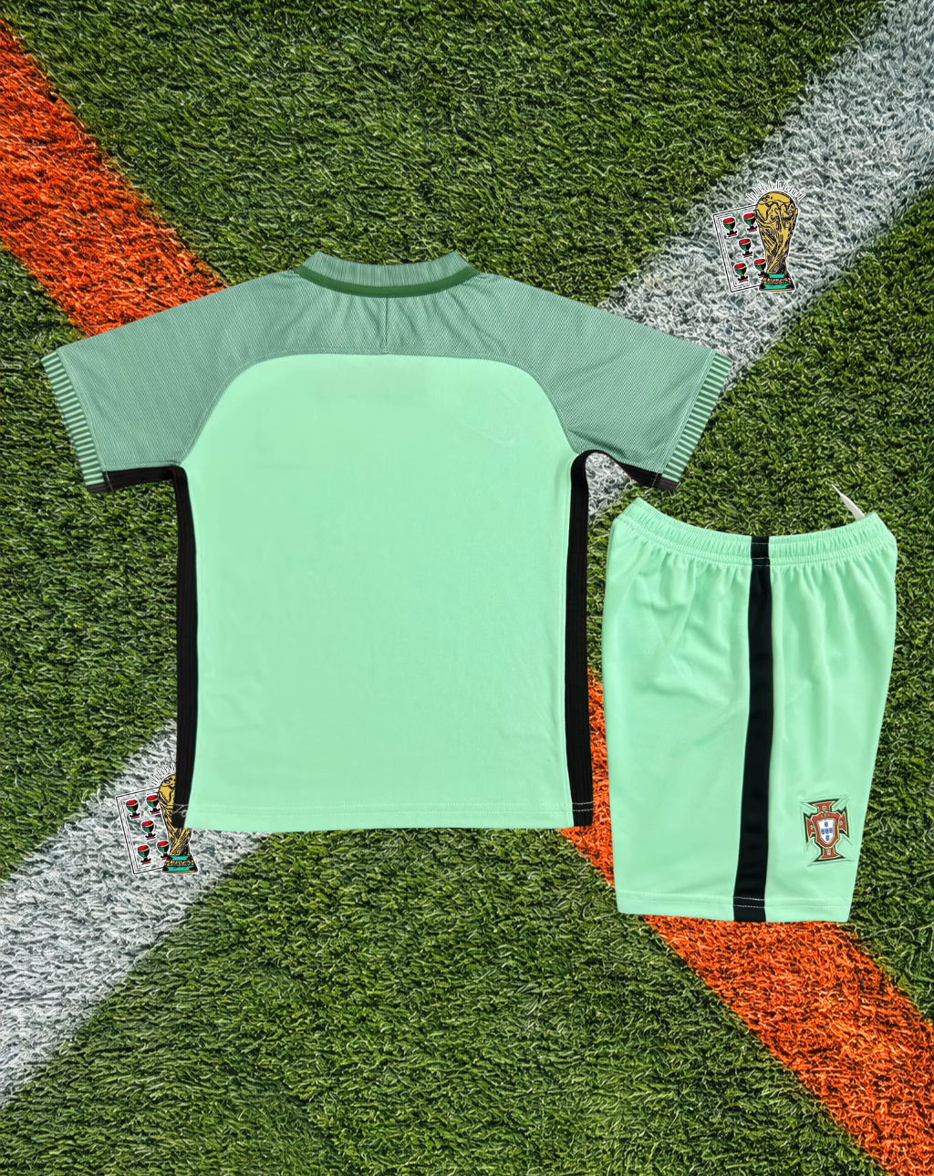 Portugal 2016 Away Jersey – Ronaldo #7 -Euro Champions Mint Fade -Kids Edition