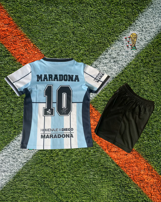 Argentina 2001 Testimonial Maradona #10 – Fila Tribute Jersey “Homenaje a Diego” Kids Jersey