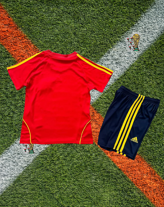 Spain 2008 Home Euro Jersey – Champions Edition- Kids Edition