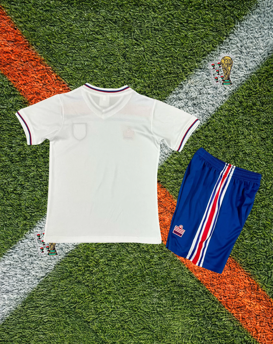 England 1982 Home Jersey – admiral Classic White Red & Blue Shoulder- Youth Edition