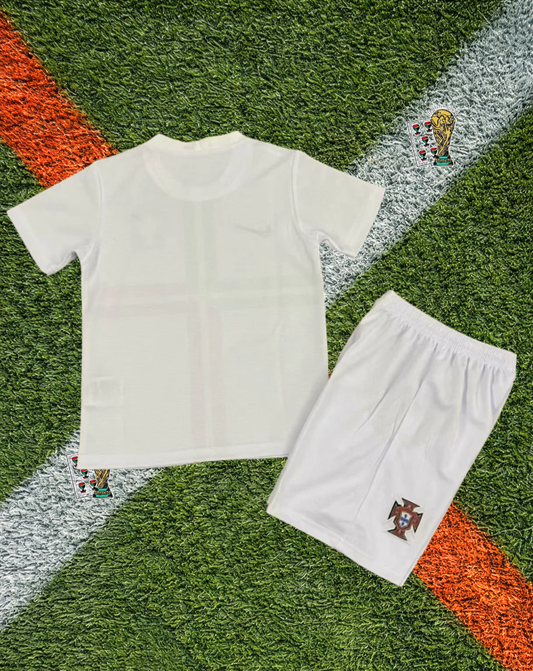Portugal 2012 Away Ronaldo #7 Vintage Euro Soccer Jersey – Iconic Nike Kit with Cross Design from the Euros Era- Kids Edition