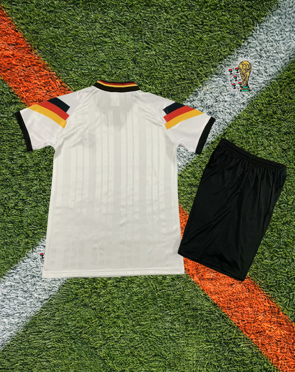 Germany 1992 Home Jersey – Lothar Matthäus #10 – Iconic Chevron Euro Kit- Youth Edition