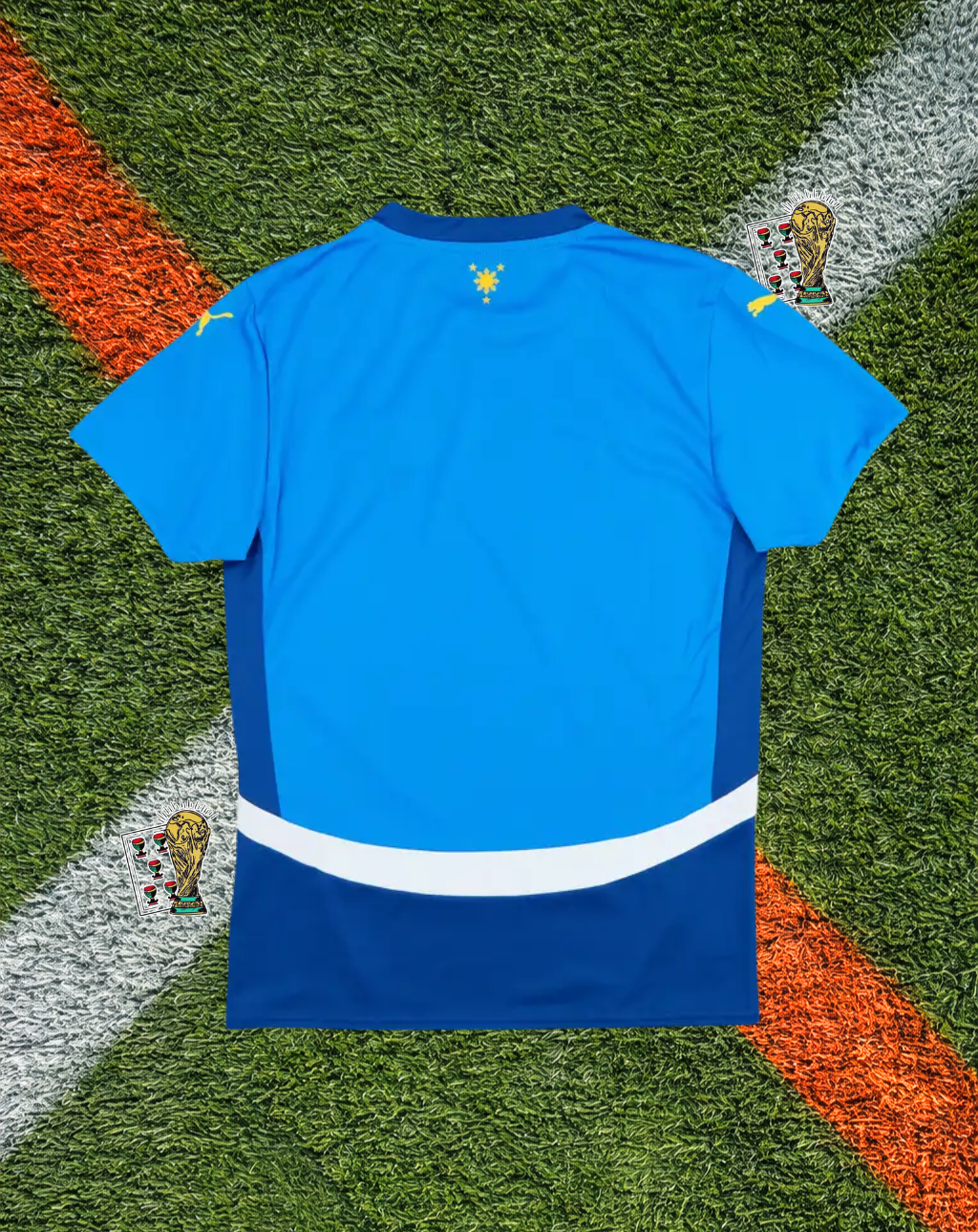 Philippines 2026 Home Jersey –Sky Blue Halftone Pixelated Checkered Crew Neck
