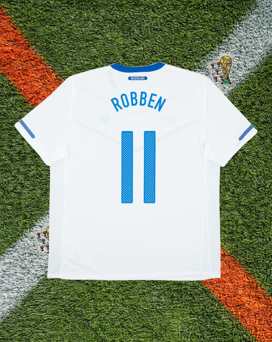 Netherlands 2010–2012 Away Jersey – ROBBEN #11 – White Oranje Edition