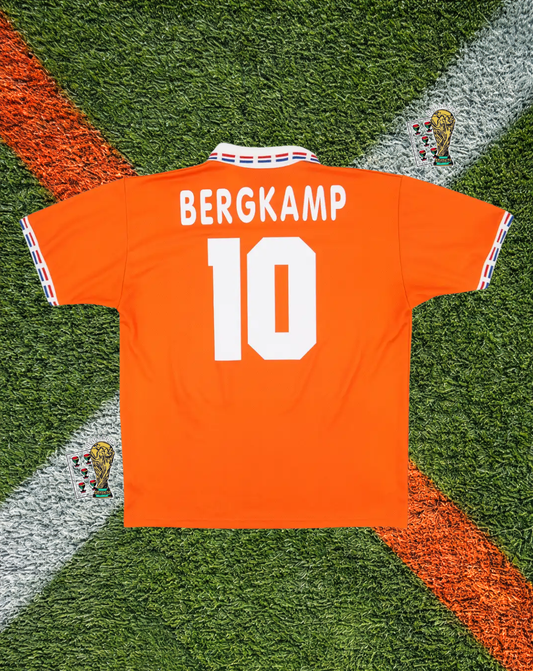 Netherlands 1996 Home Jersey – BERGKAMP #10 – Euro 96 Oranje Classic