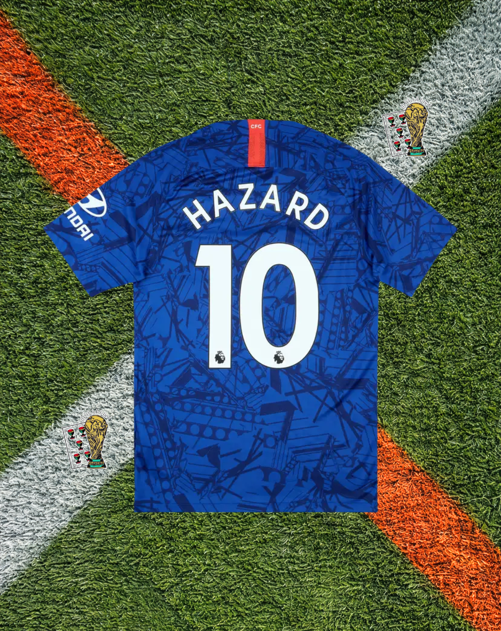 Chelsea Classic Football Shirt 2019–2020 Home Jersey – Hazard #10 – Nike Blue Yokohama Tyres