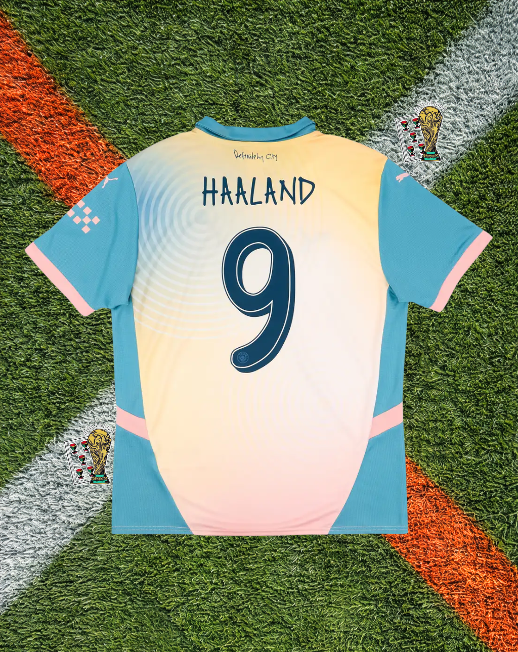 Manchester City 2024-25 Definitely City Fourth Jersey – Haaland #9 – Puma x OASIS