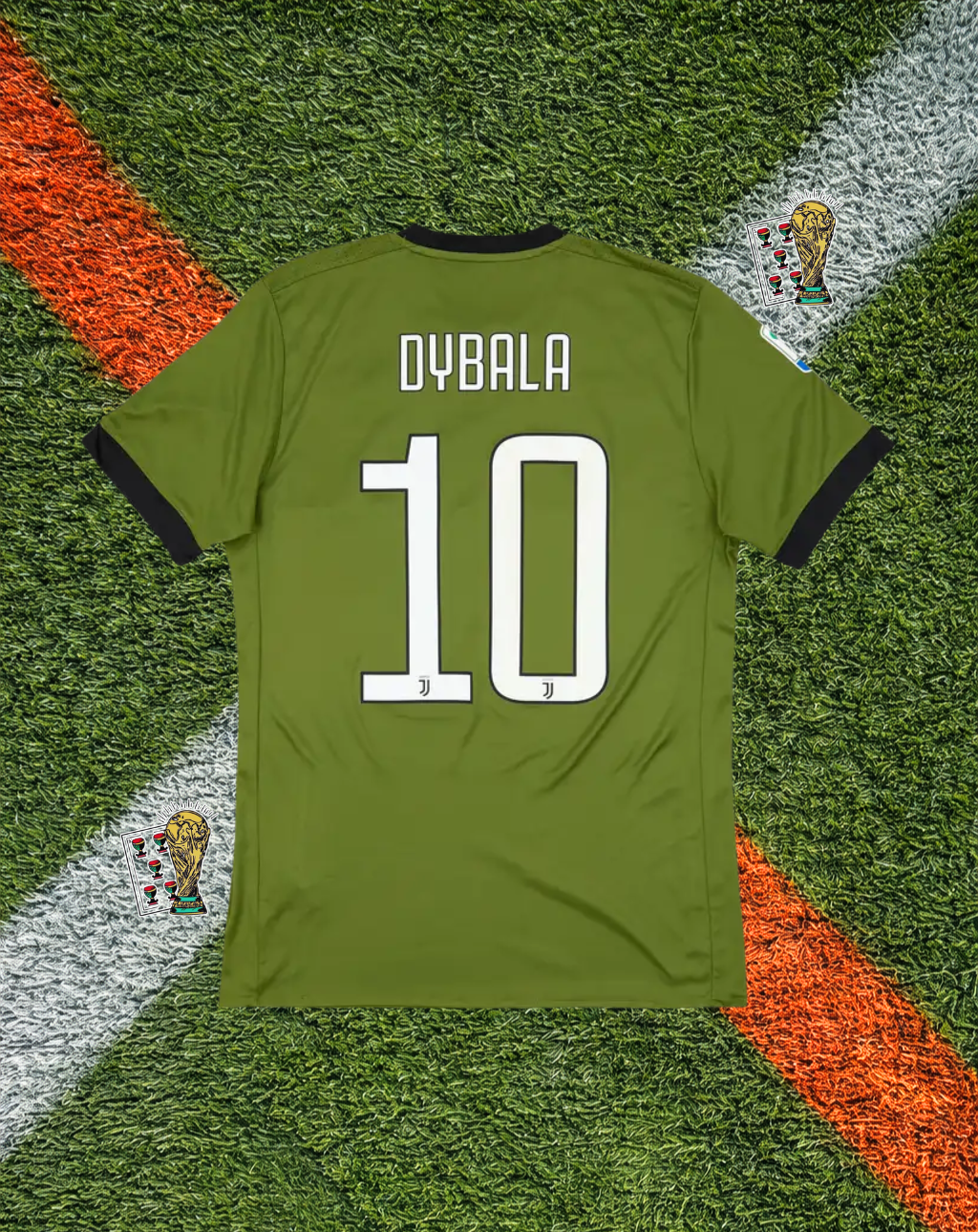 Juventus 2017–18 Third Jersey –Dybala #10- Military Green Champions Edition