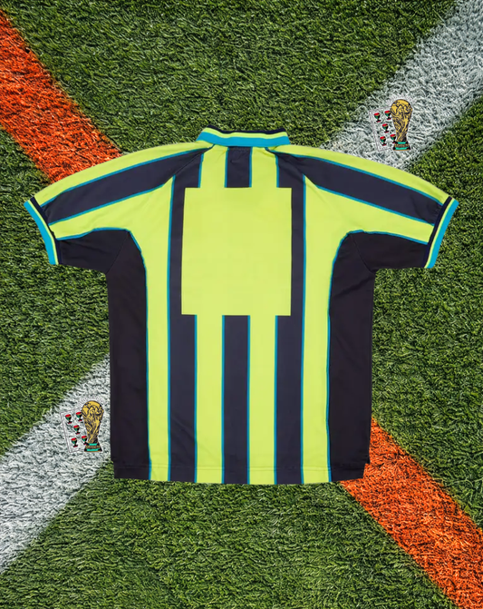 Manchester City 1998-99 Away Jersey – Kappa Neon Yellow & Navy