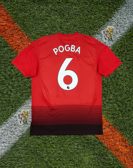 Manchester United 2018–19 Home Pogba #6 – Adidas Red Retro Football Jersey Chevrolet Vintage