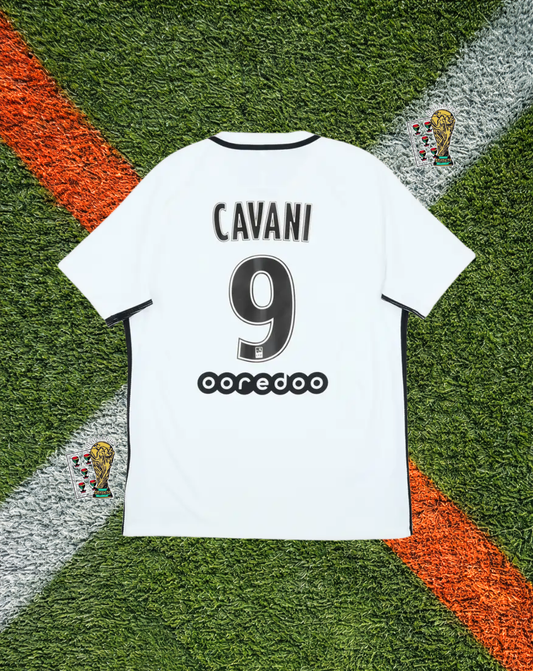 Paris Saint-Germain 2016-17 Third Jersey – Cavani #9 – Nike White Fly Emirates Jersey