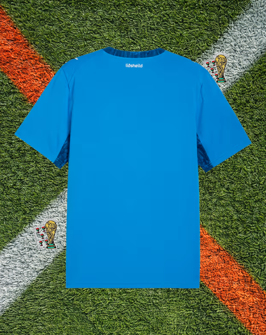 Iceland 2026 Home Jersey -lectric Blue Tonal Trim Icelandic Crest Crew-Neck