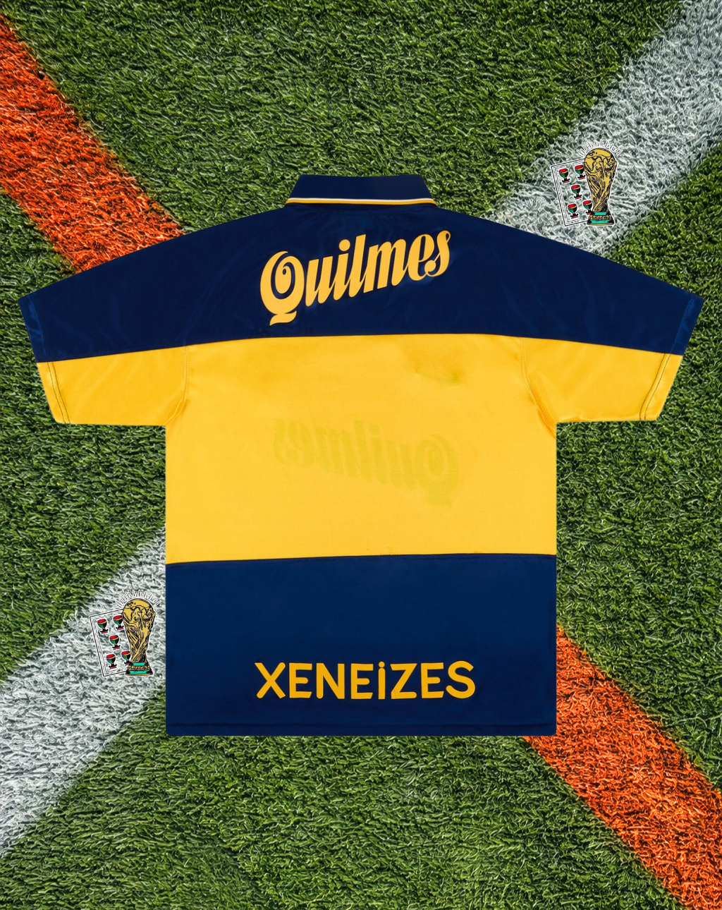 Boca Juniors 1998–1999 Home Jersey – Classic Mercosur Edition- Quilmes Sponsor Edition