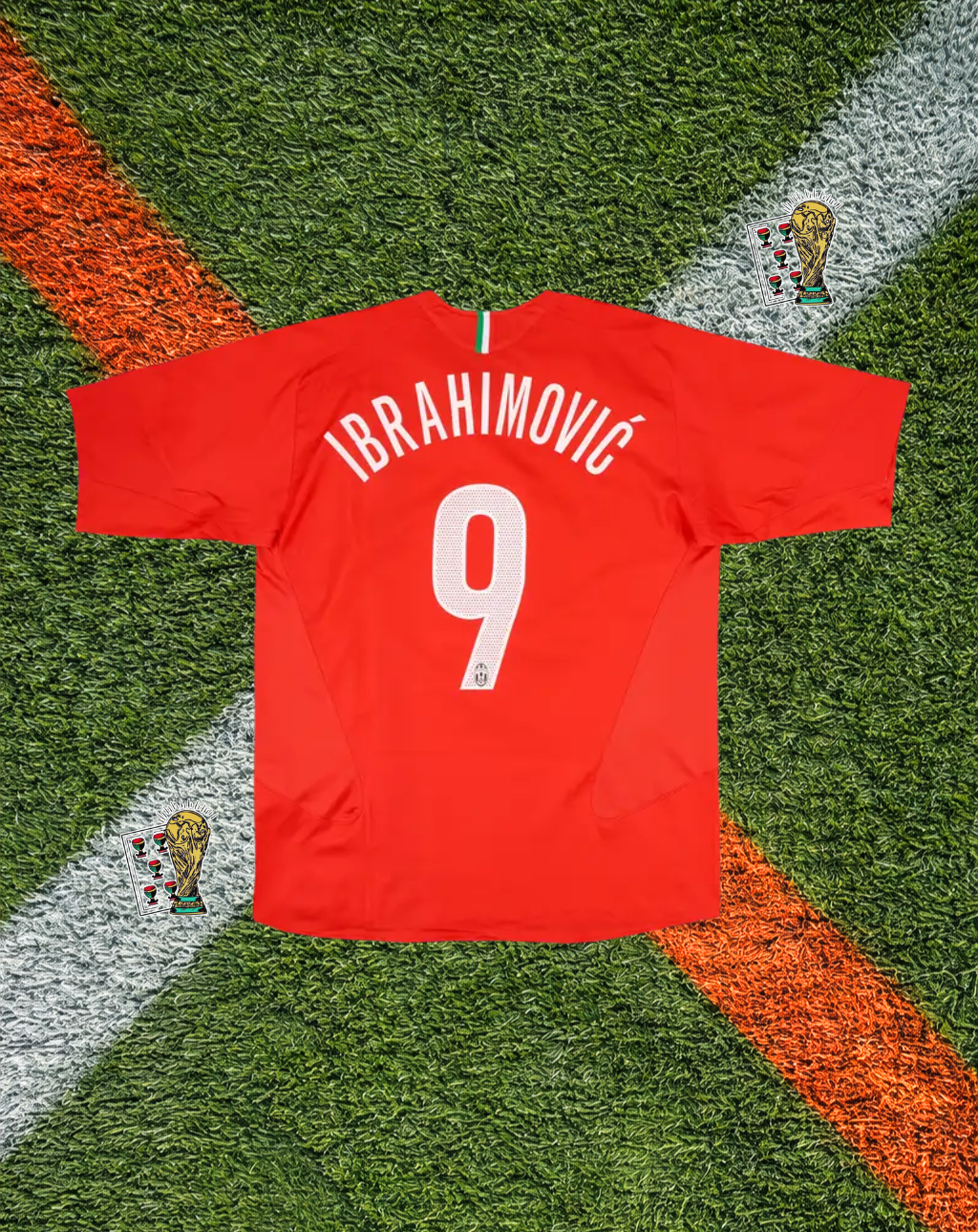 Juventus 2005–06 Away Jersey –Ibrahimović #9- Red Tamoil Era Icon