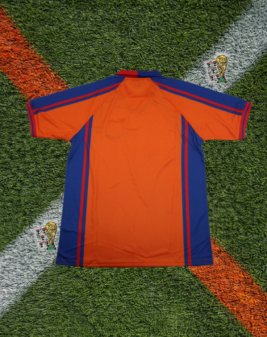 FC Barcelona 1997–99 Away – Kappa Orange & Blue Classic Football Shirt