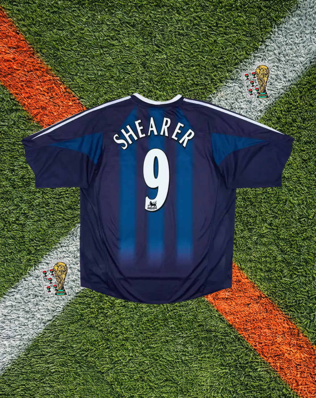 Newcastle United 2004-2005 Away Jersey – "Shearer #9" northern rock sponsor Edition